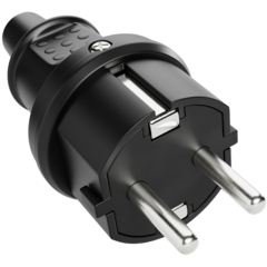 Greate Schutzkontaktstecker schwarz