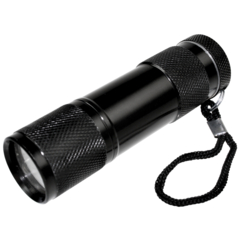 Arcas 9-LED-Taschenlampe schwarz