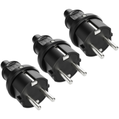 Greate Schutzkontaktstecker schwarz