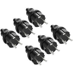 Greate Schutzkontaktstecker schwarz