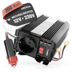 Absina Wechselrichter 300W 12V auf 230V
