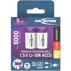 Ansmann USB-C Akku Mono D