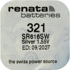 Renata Uhrenbatterie 321