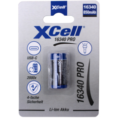 XCell Pro Li-Ion Akku Typ 16340 