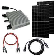 2 Solarpanele 455W + Wechselrichter 800W