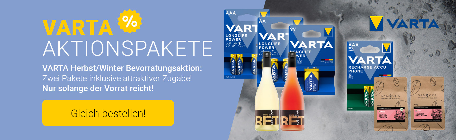 Varta Herbst/Winter Bevorratungsaktionen